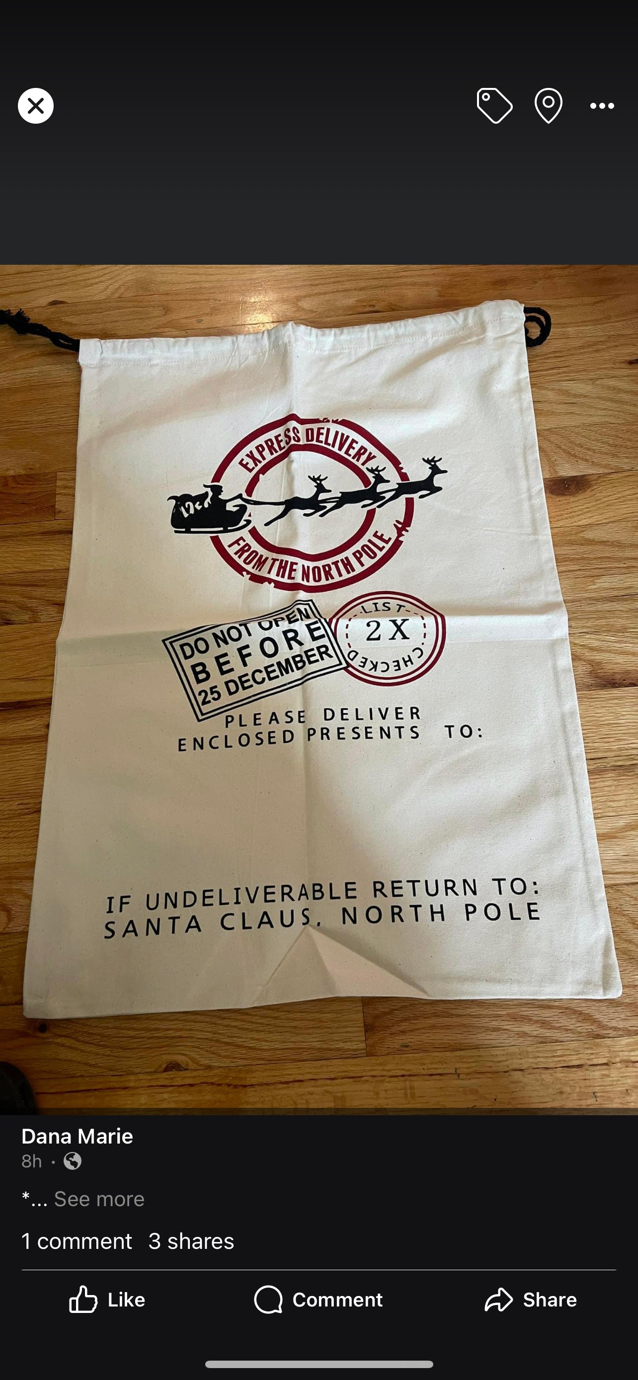 Personalized Santa sack