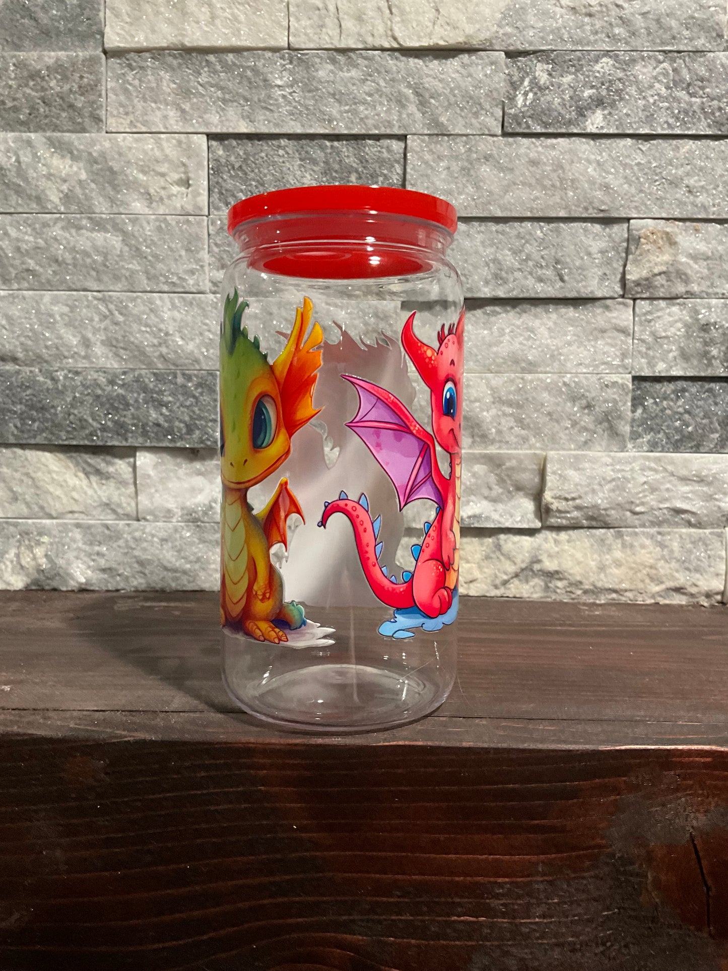 3 dragon plastic cup