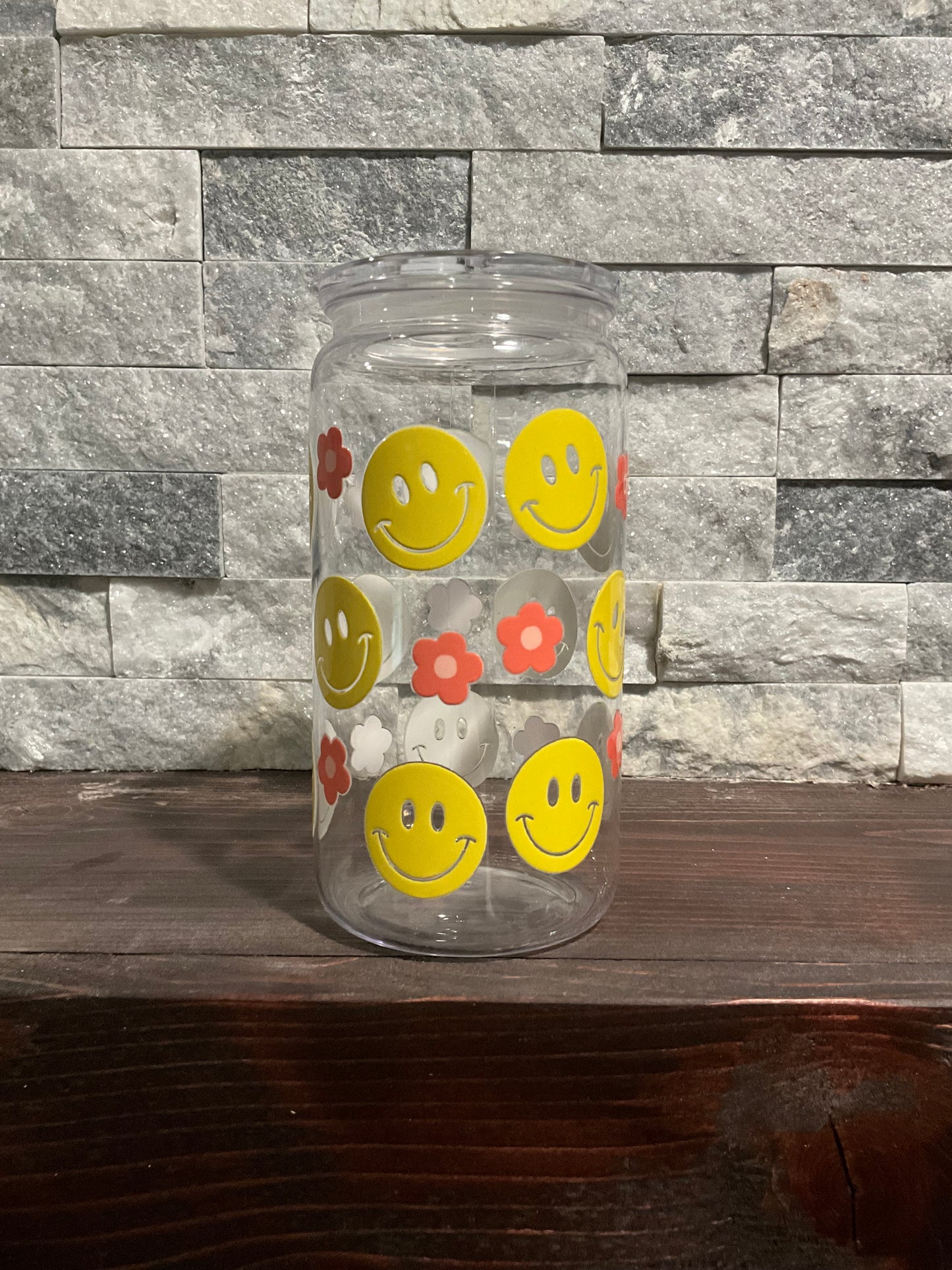 Smiley plastic cup