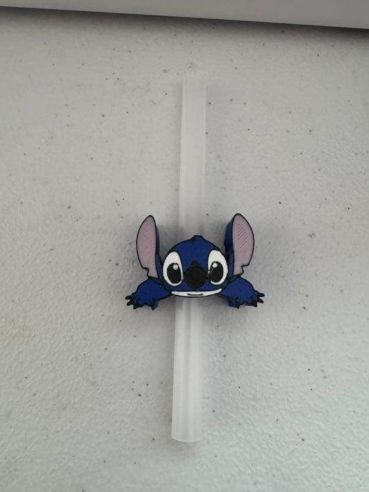 Blue Alien Straw Topper