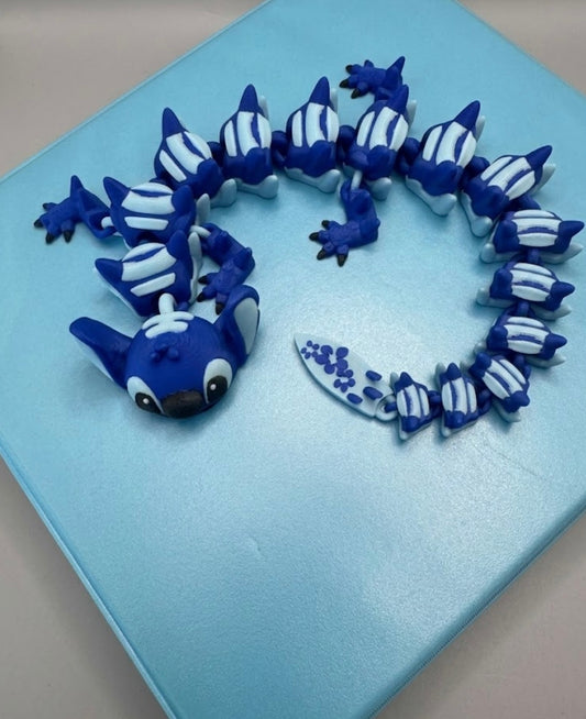 Blue alien dragon