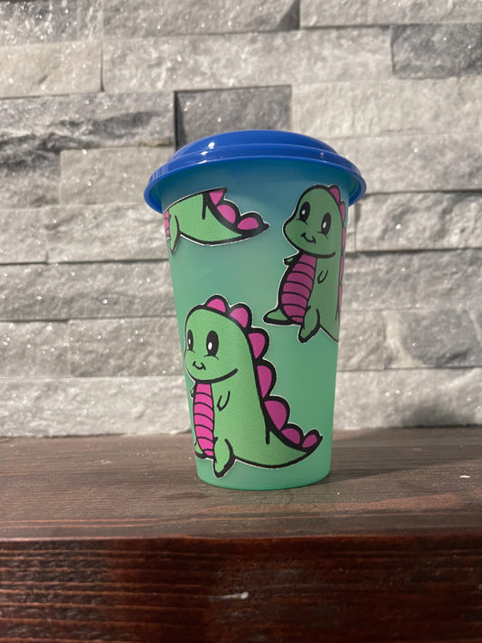 Dinosaur kids reusable cup