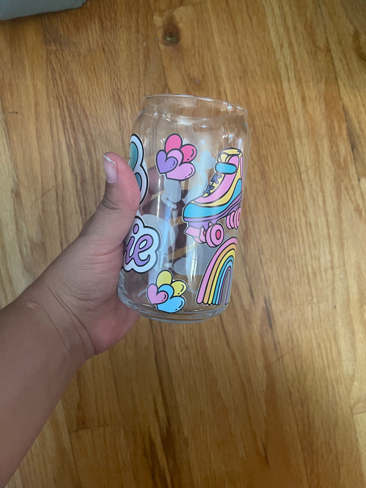 Rainbow Glass Can