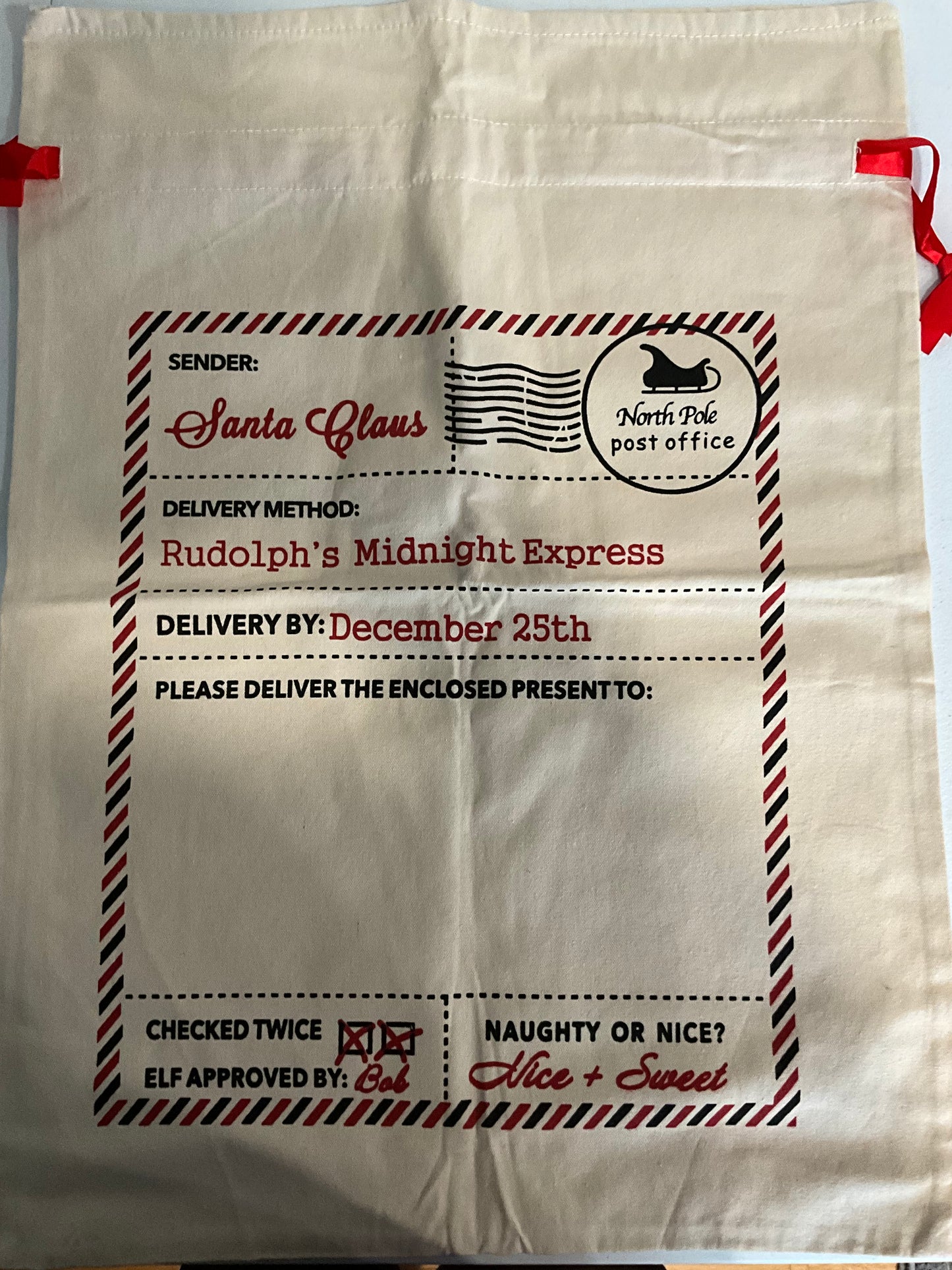 Personalized Santa sacks