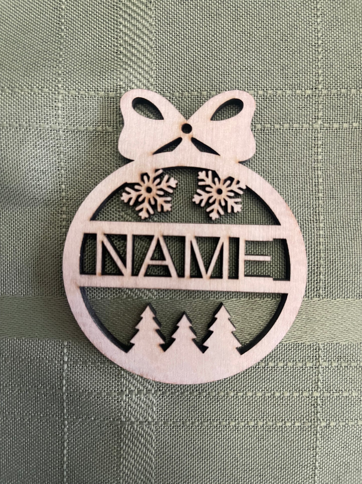 Wooden Name Ornaments