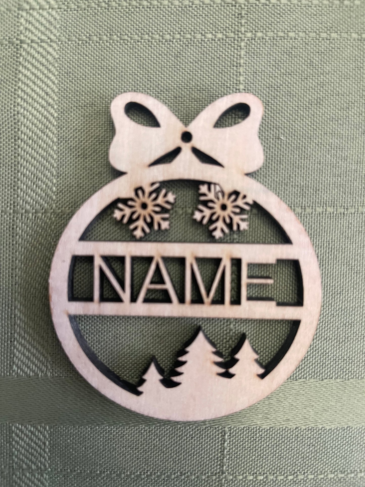 Wooden Name Ornaments