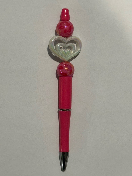 Dark Pink Heart Pen