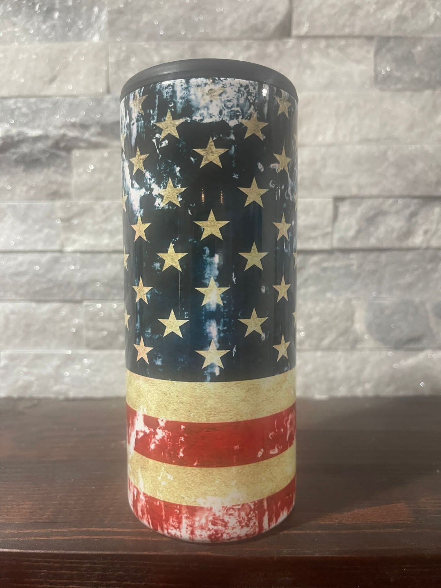 Rustic American flag Can/Bottle Tumbler