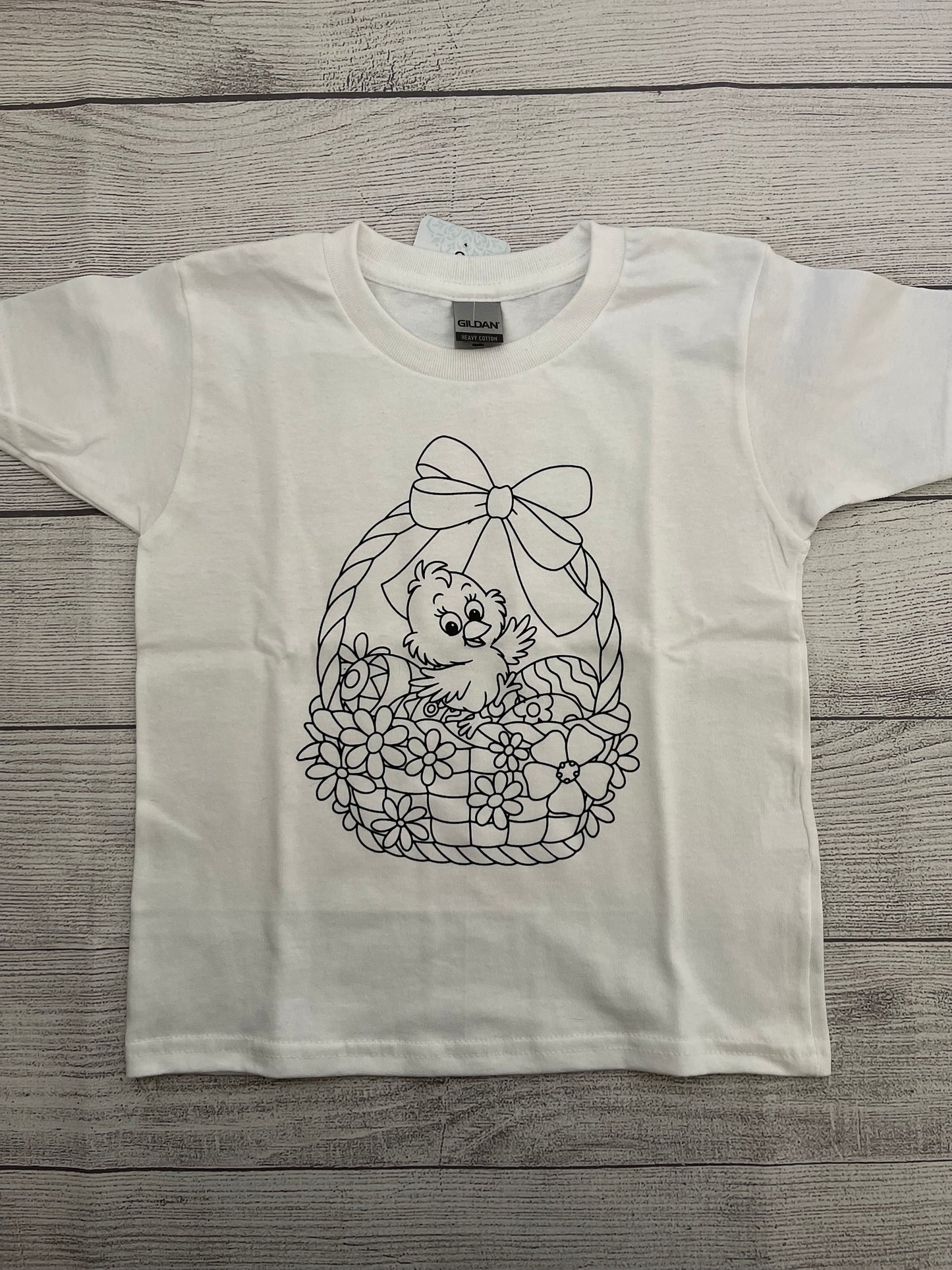 Easter chick coloring shirt