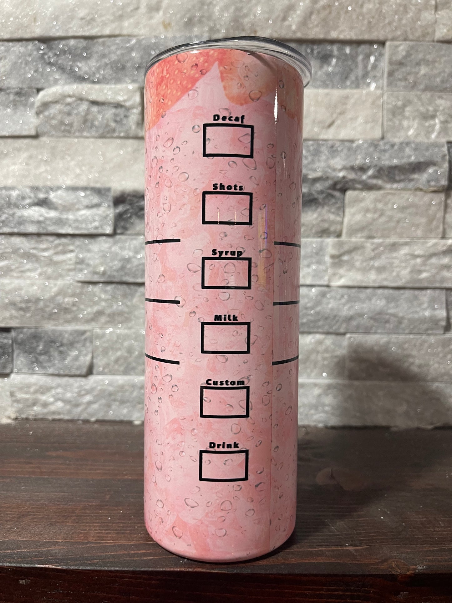 Pink/Strawberries 20oz Tumbler