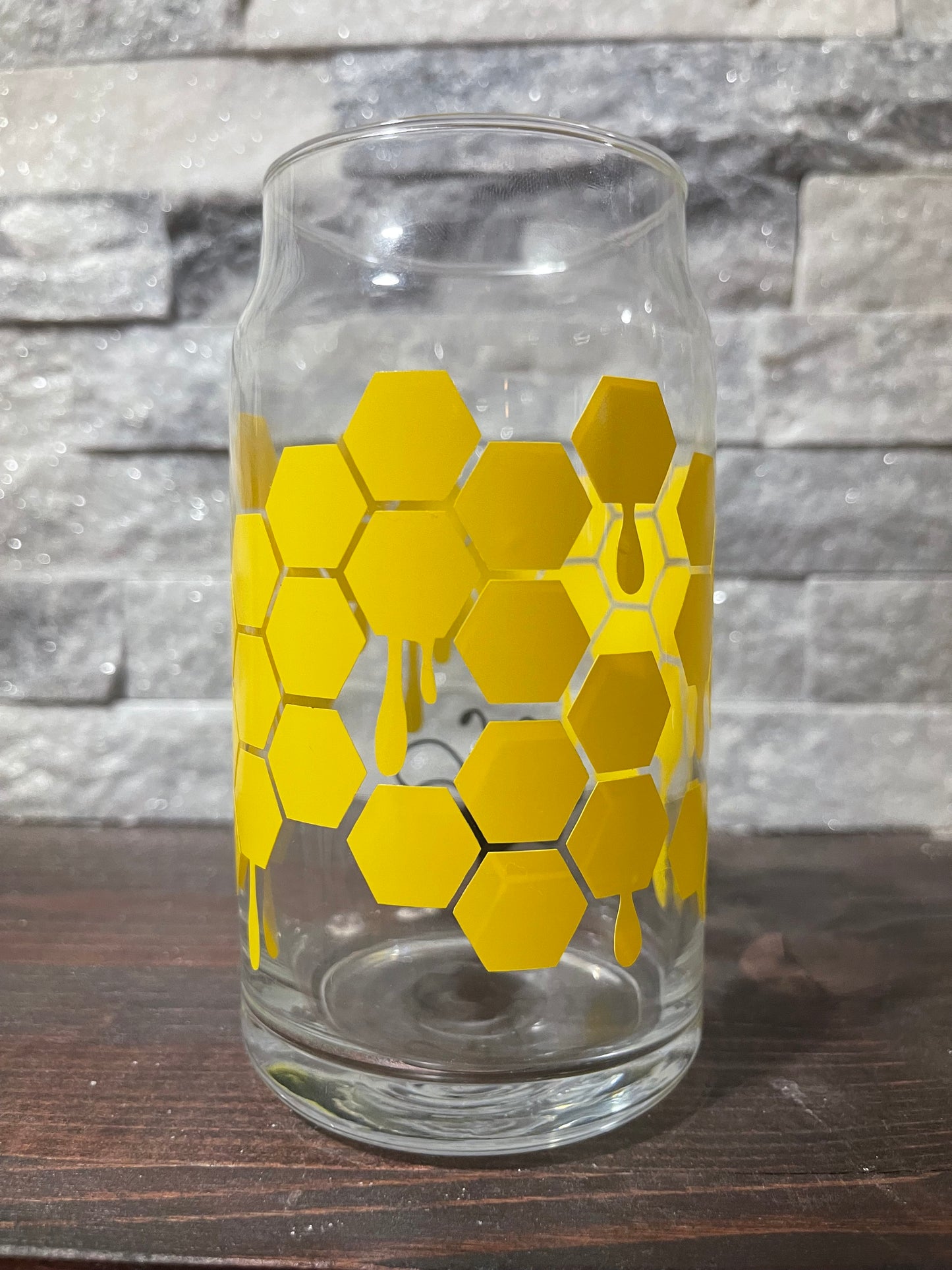 Bee Glass Can