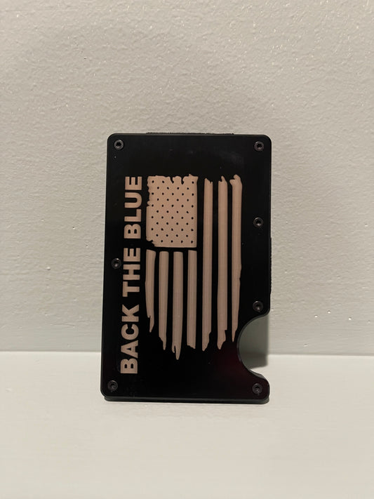Minimalist Wallet- Back the Blue