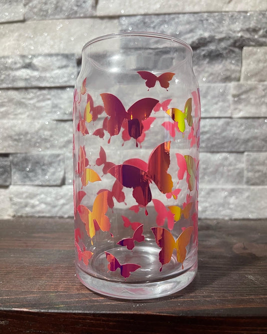 Butterfly Glass Can